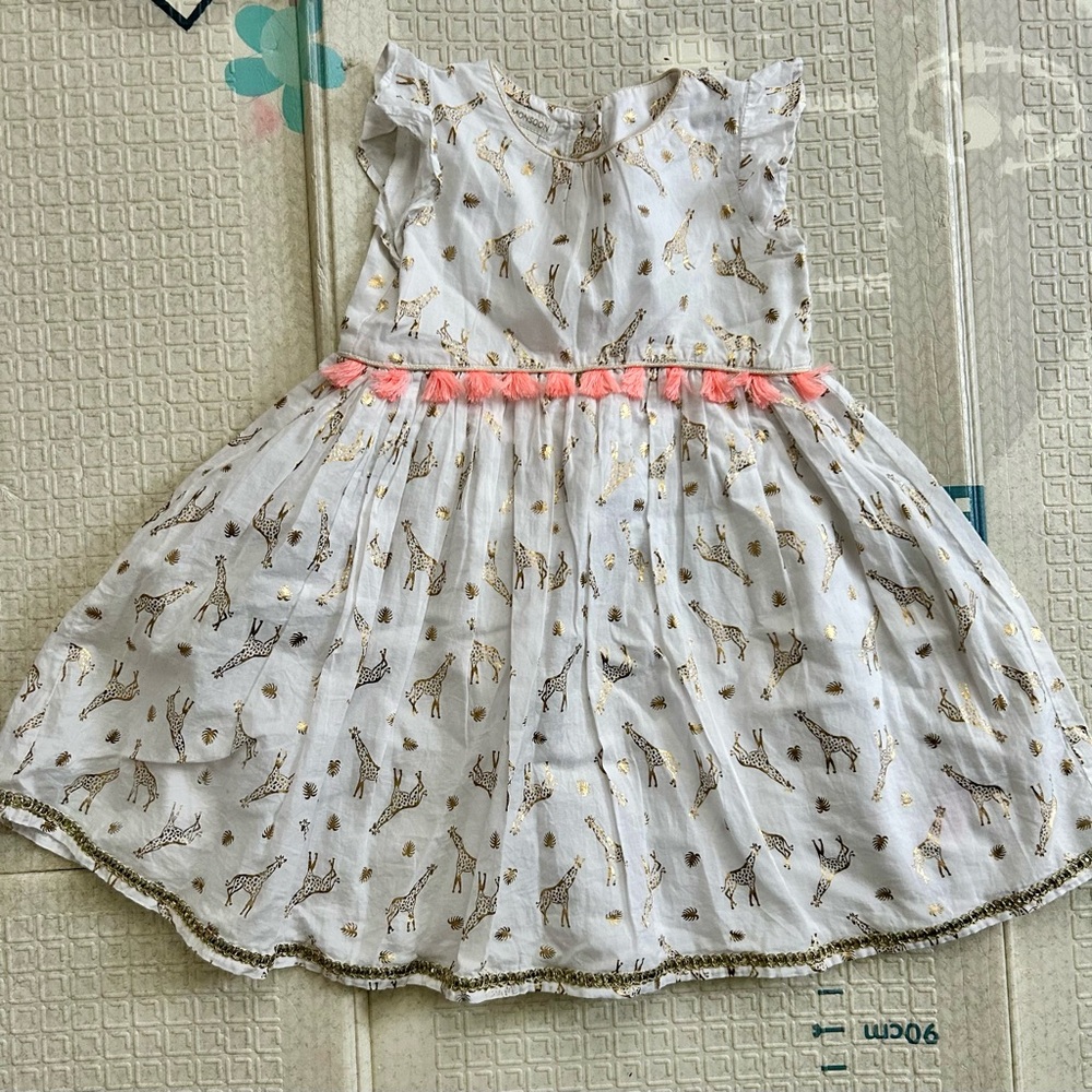 Monsoon Cream Casual Sundress Sleeveless Flutter